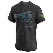 Ben Rortvedt Men's Tampa Bay Rays 2024 City Connect Jersey - Charcoal Elite