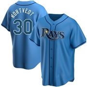 Ben Rortvedt Men's Tampa Bay Rays Alternate Jersey - Light Blue Replica