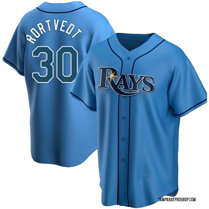 Ben Rortvedt Men's Tampa Bay Rays Alternate Jersey - Light Blue Replica