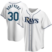 Ben Rortvedt Men's Tampa Bay Rays Home Jersey - White Replica