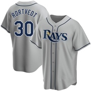 Ben Rortvedt Men's Tampa Bay Rays Road Jersey - Gray Replica