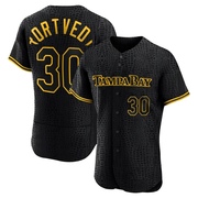 Ben Rortvedt Men's Tampa Bay Rays Snake Skin City Jersey - Black Authentic