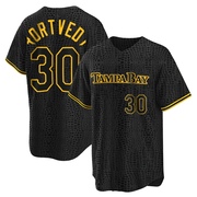 Ben Rortvedt Men's Tampa Bay Rays Snake Skin City Jersey - Black Replica