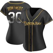 Ben Rortvedt Women's Tampa Bay Rays Alternate Jersey - Black Golden Replica