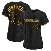 Ben Rortvedt Women's Tampa Bay Rays Snake Skin City Jersey - Black Authentic