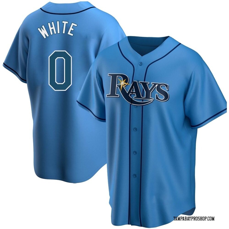 Colby White Youth Tampa Bay Rays Alternate Jersey Light Blue Replica