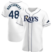 Mason Montgomery Men's Tampa Bay Rays Home Jersey - White Authentic