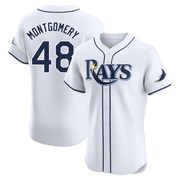 Mason Montgomery Men's Tampa Bay Rays Home Jersey - White Elite