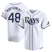 Mason Montgomery Men's Tampa Bay Rays Home Jersey - White Limited