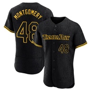 Mason Montgomery Men's Tampa Bay Rays Snake Skin City Jersey - Black Authentic