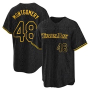 Mason Montgomery Men's Tampa Bay Rays Snake Skin City Jersey - Black Replica