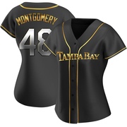 Mason Montgomery Women's Tampa Bay Rays Alternate Jersey - Black Golden Replica