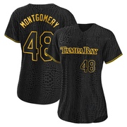 Mason Montgomery Women's Tampa Bay Rays Snake Skin City Jersey - Black Authentic