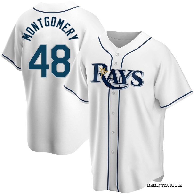 Mason Montgomery Youth Tampa Bay Rays Home Jersey - White Replica