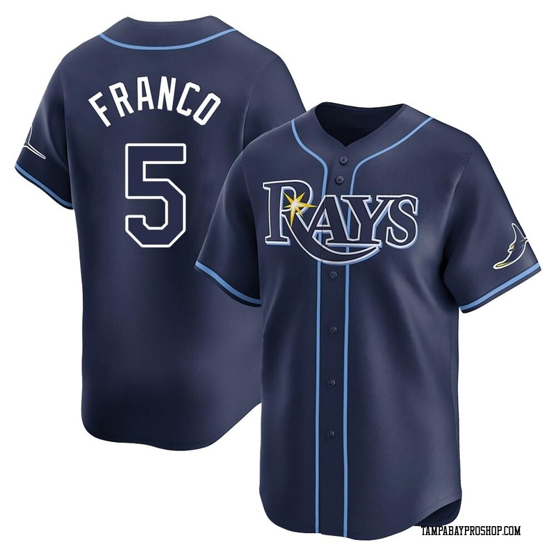 Wander Franco Men's Tampa Bay Rays Away Jersey - Navy Limited