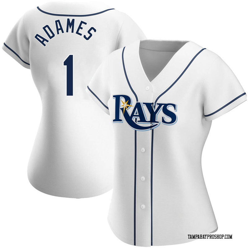 Replica Tampa Bay Rays Willy Adames Majestic Cool Base Alternate Jersey -  Navy Blue